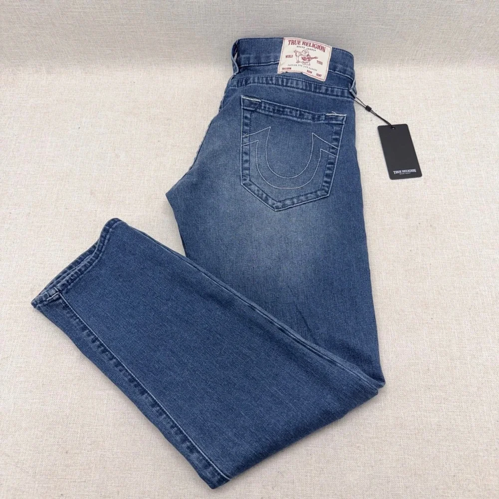 True Religion Geno Relaxed Slim Jeans Size 32‎ Medium Cloudburst NWT 107207